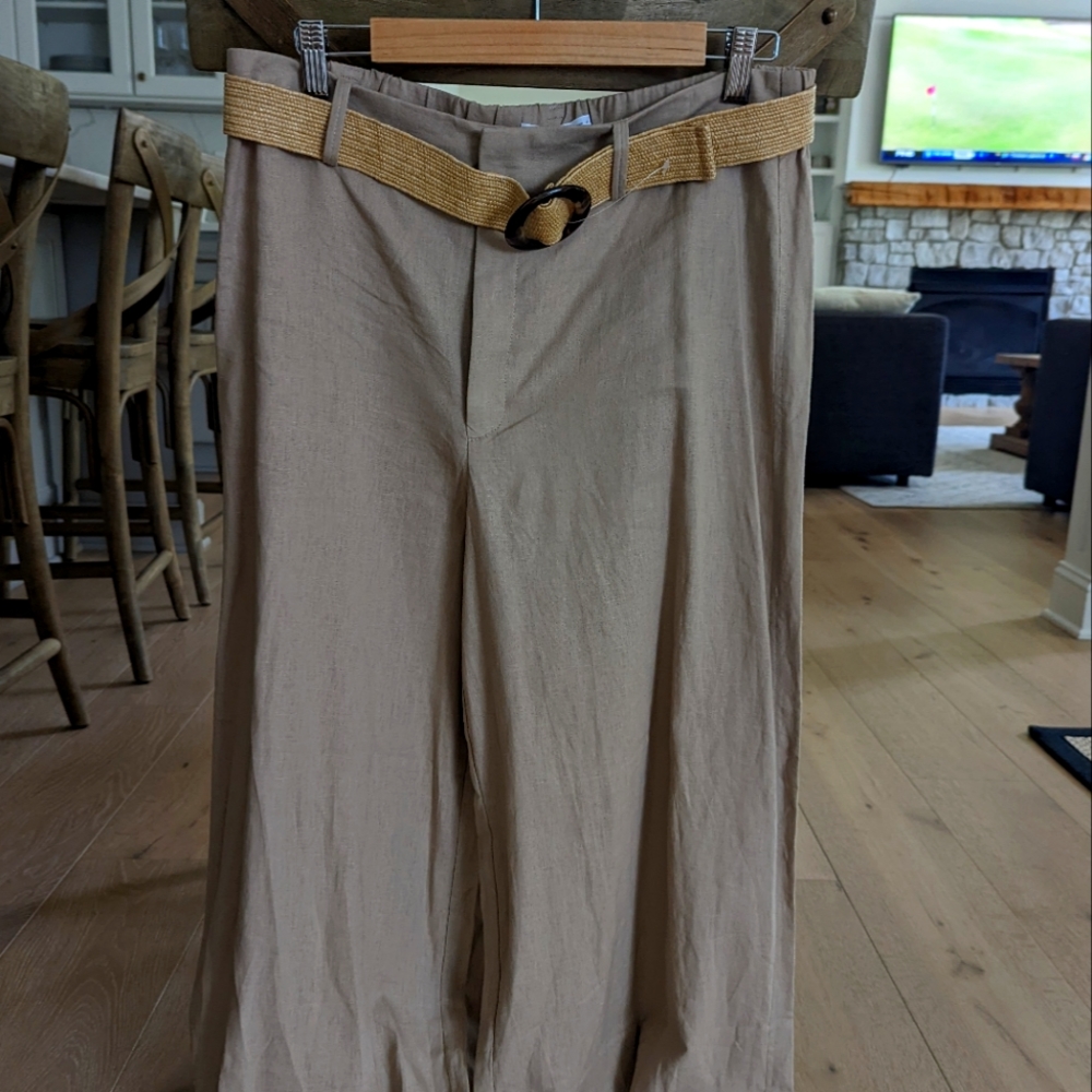 Mango linen pants